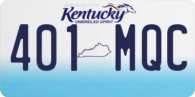 KY license plate 401MQC