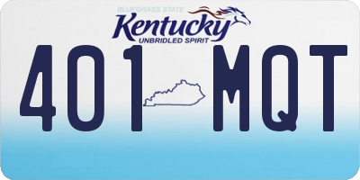 KY license plate 401MQT