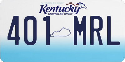 KY license plate 401MRL