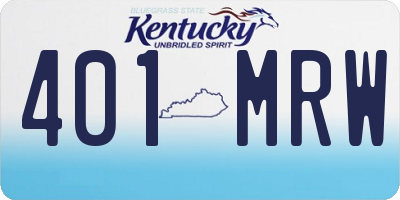 KY license plate 401MRW