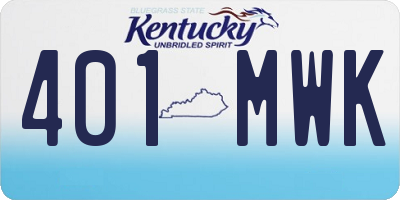 KY license plate 401MWK