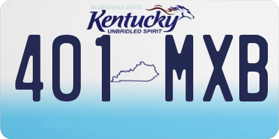 KY license plate 401MXB