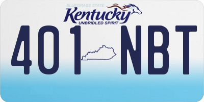 KY license plate 401NBT