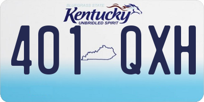 KY license plate 401QXH