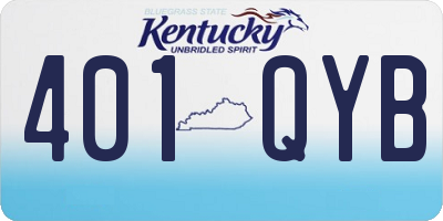 KY license plate 401QYB