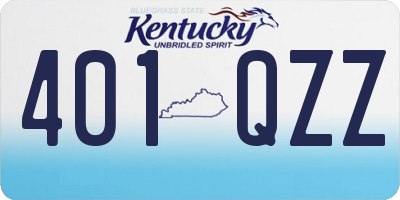 KY license plate 401QZZ