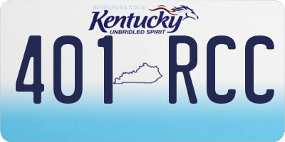 KY license plate 401RCC