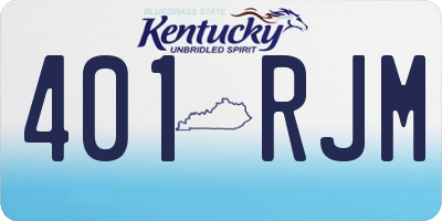 KY license plate 401RJM