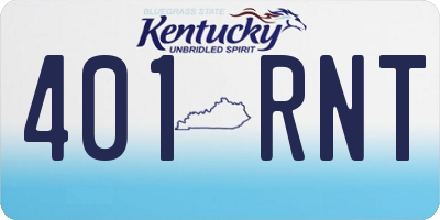 KY license plate 401RNT