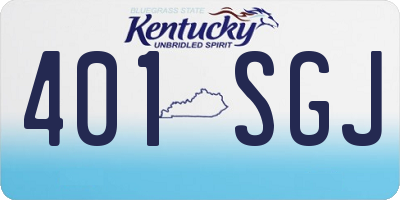 KY license plate 401SGJ