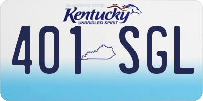 KY license plate 401SGL