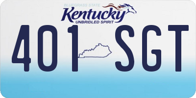 KY license plate 401SGT