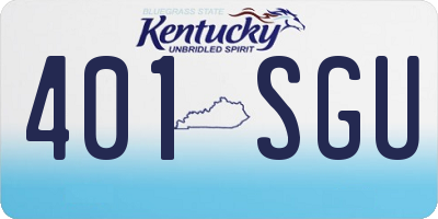 KY license plate 401SGU