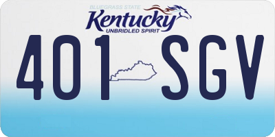 KY license plate 401SGV