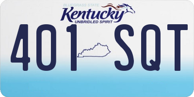 KY license plate 401SQT