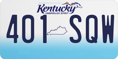 KY license plate 401SQW