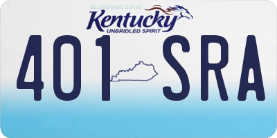 KY license plate 401SRA