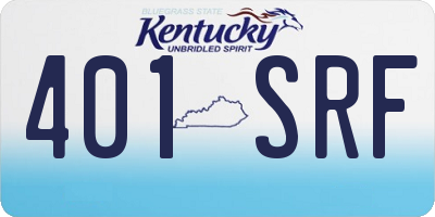 KY license plate 401SRF