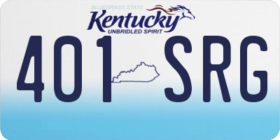 KY license plate 401SRG
