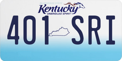 KY license plate 401SRI