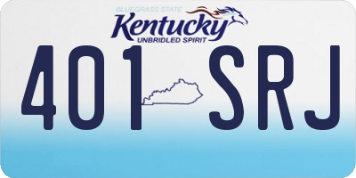 KY license plate 401SRJ
