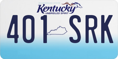 KY license plate 401SRK