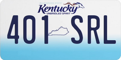 KY license plate 401SRL