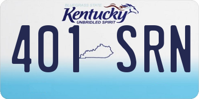 KY license plate 401SRN