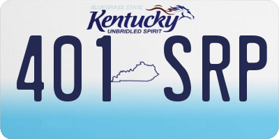 KY license plate 401SRP