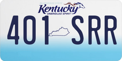 KY license plate 401SRR
