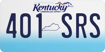 KY license plate 401SRS
