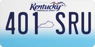 KY license plate 401SRU