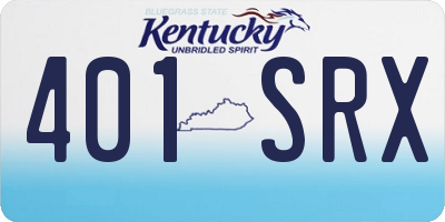 KY license plate 401SRX