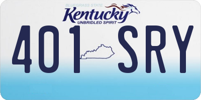 KY license plate 401SRY