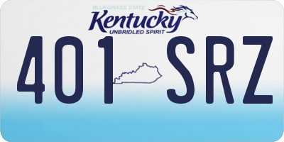 KY license plate 401SRZ