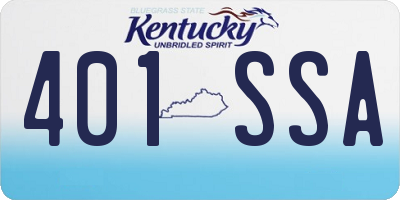 KY license plate 401SSA
