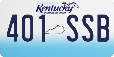 KY license plate 401SSB