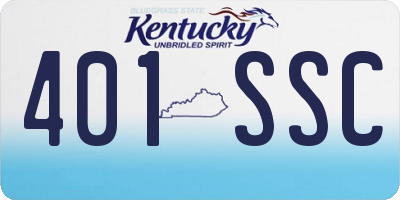 KY license plate 401SSC