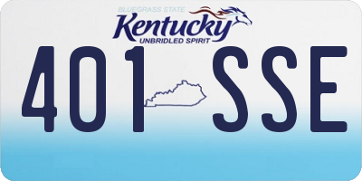 KY license plate 401SSE