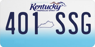 KY license plate 401SSG
