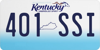 KY license plate 401SSI