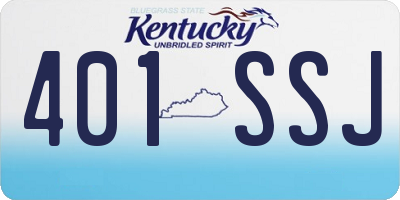 KY license plate 401SSJ