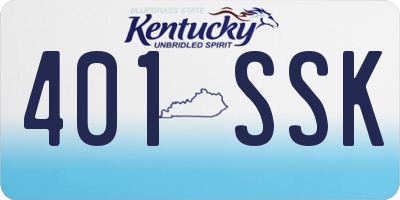 KY license plate 401SSK