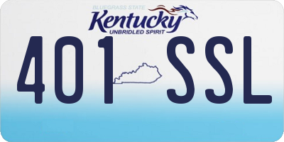 KY license plate 401SSL