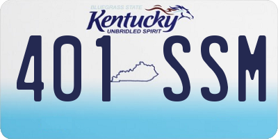 KY license plate 401SSM