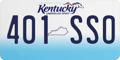 KY license plate 401SSO