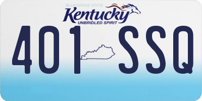 KY license plate 401SSQ