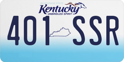 KY license plate 401SSR