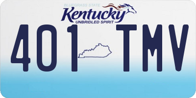 KY license plate 401TMV