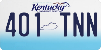 KY license plate 401TNN